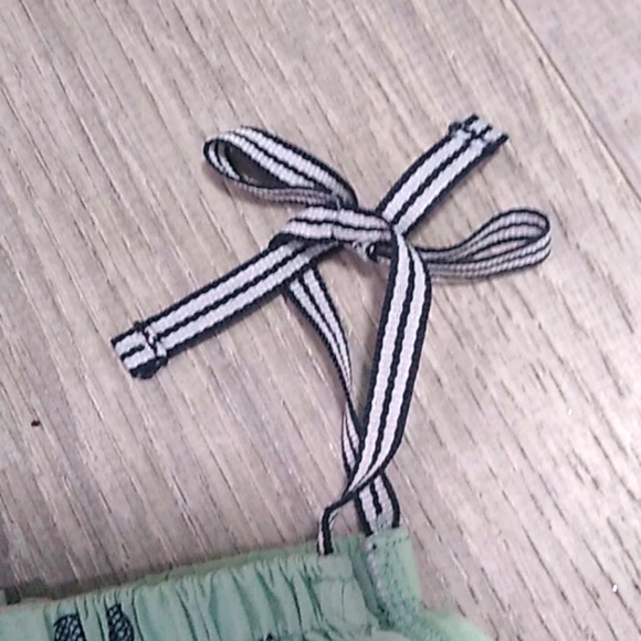 Nice Things Mini mint green tennis print romper 18 summer beach strappy bows - Picture 10 of 12